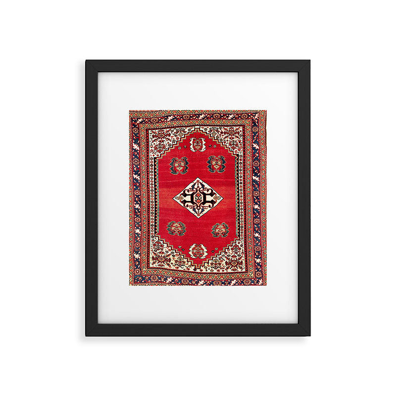 Qashqa'i Kashkuli Fars Southwest Persian Rug Print Framed Art Print Gallery Image 5