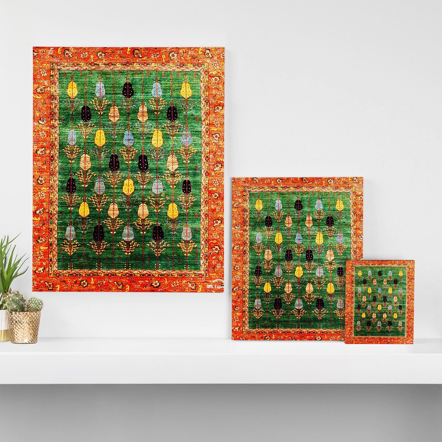 Q'ashqai Tribal Persian Rug Print Canvas Print Gallery Image 3