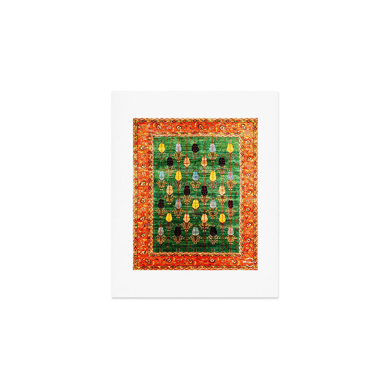 Q'ashqai Tribal Persian Rug Print Art Print Gallery Image 1