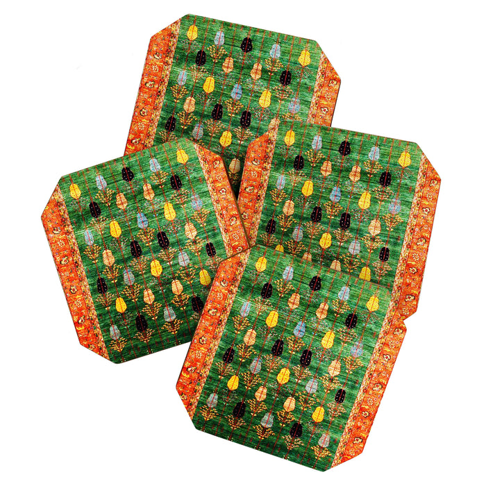 Q'ashqai Tribal Persian Rug Print Coaster Gallery Image 1