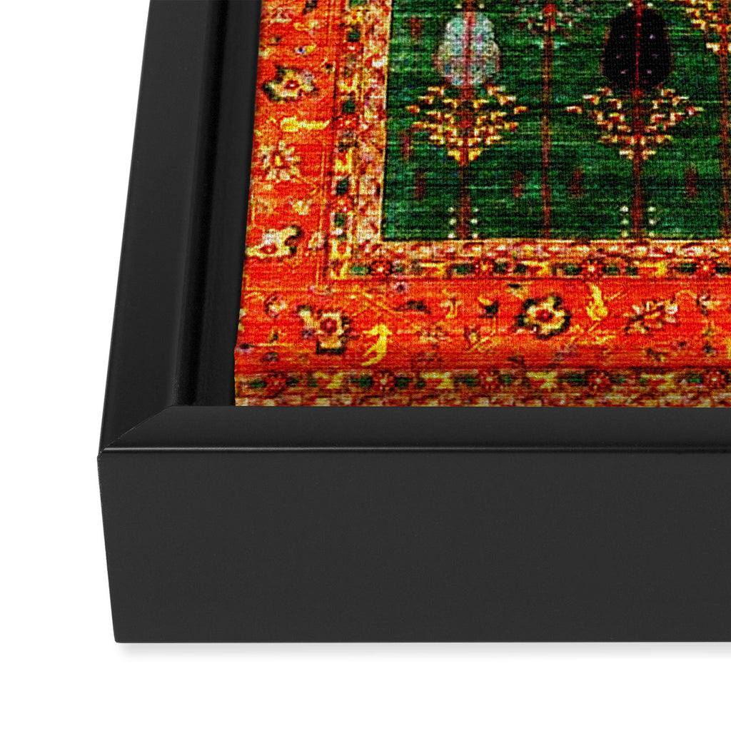 Q'ashqai Tribal Persian Rug Print Framed Canvas Print Gallery Image 3
