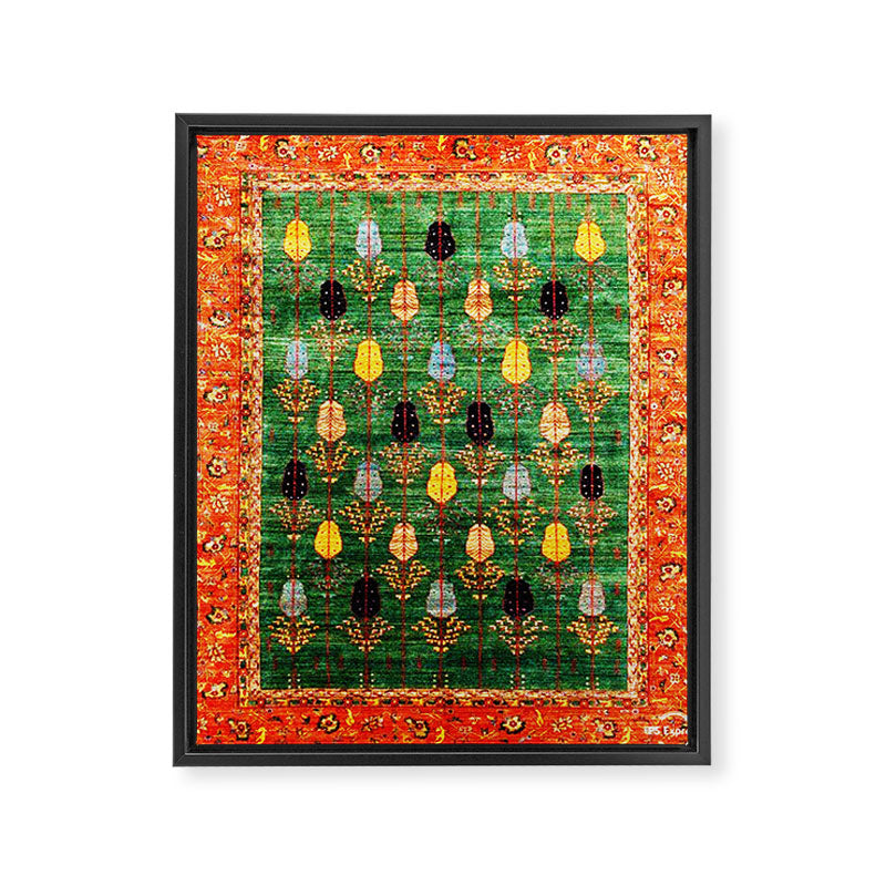 Q'ashqai Tribal Persian Rug Print Framed Canvas Print Gallery Image 3