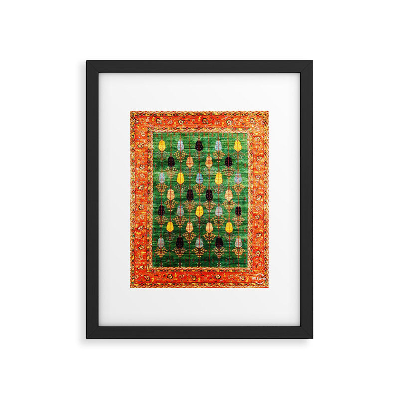 Q'ashqai Tribal Persian Rug Print Framed Art Print Gallery Image 4
