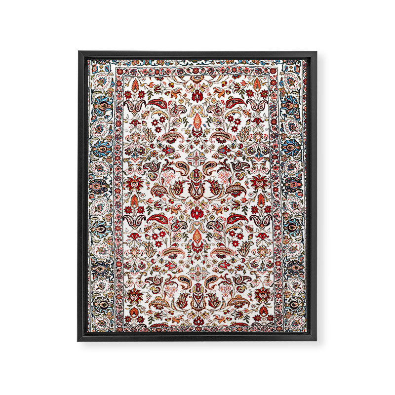 Qum Central Persian Rug Print Framed Canvas Print Gallery Image 3