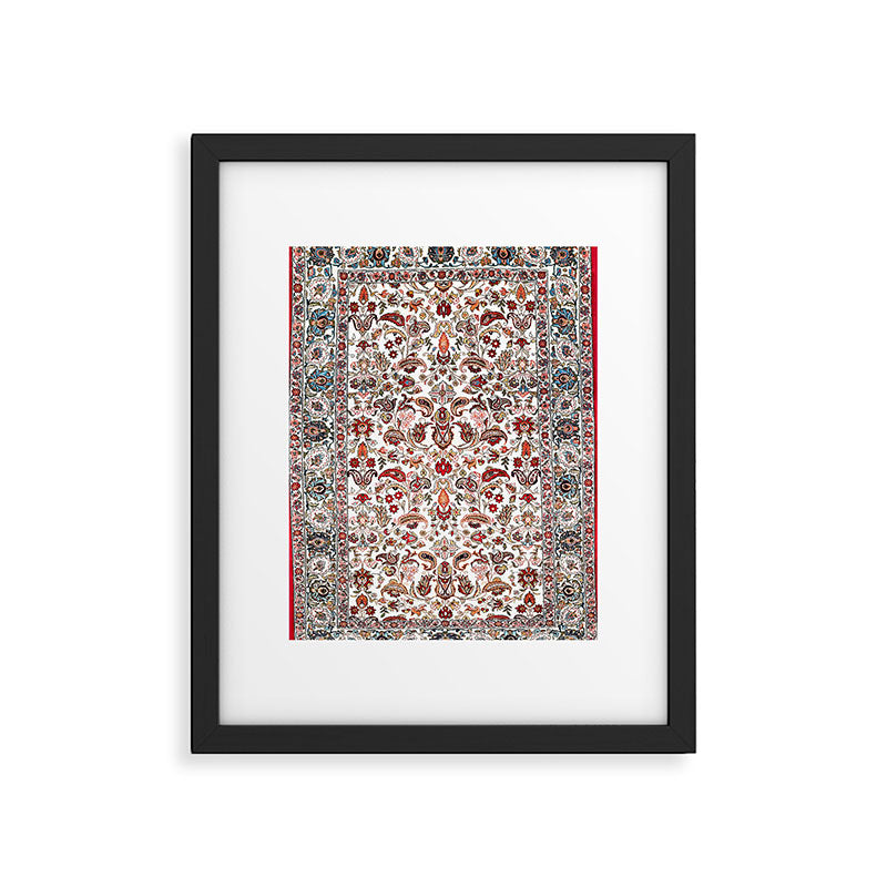 Qum Central Persian Rug Print Framed Art Print Gallery Image 4