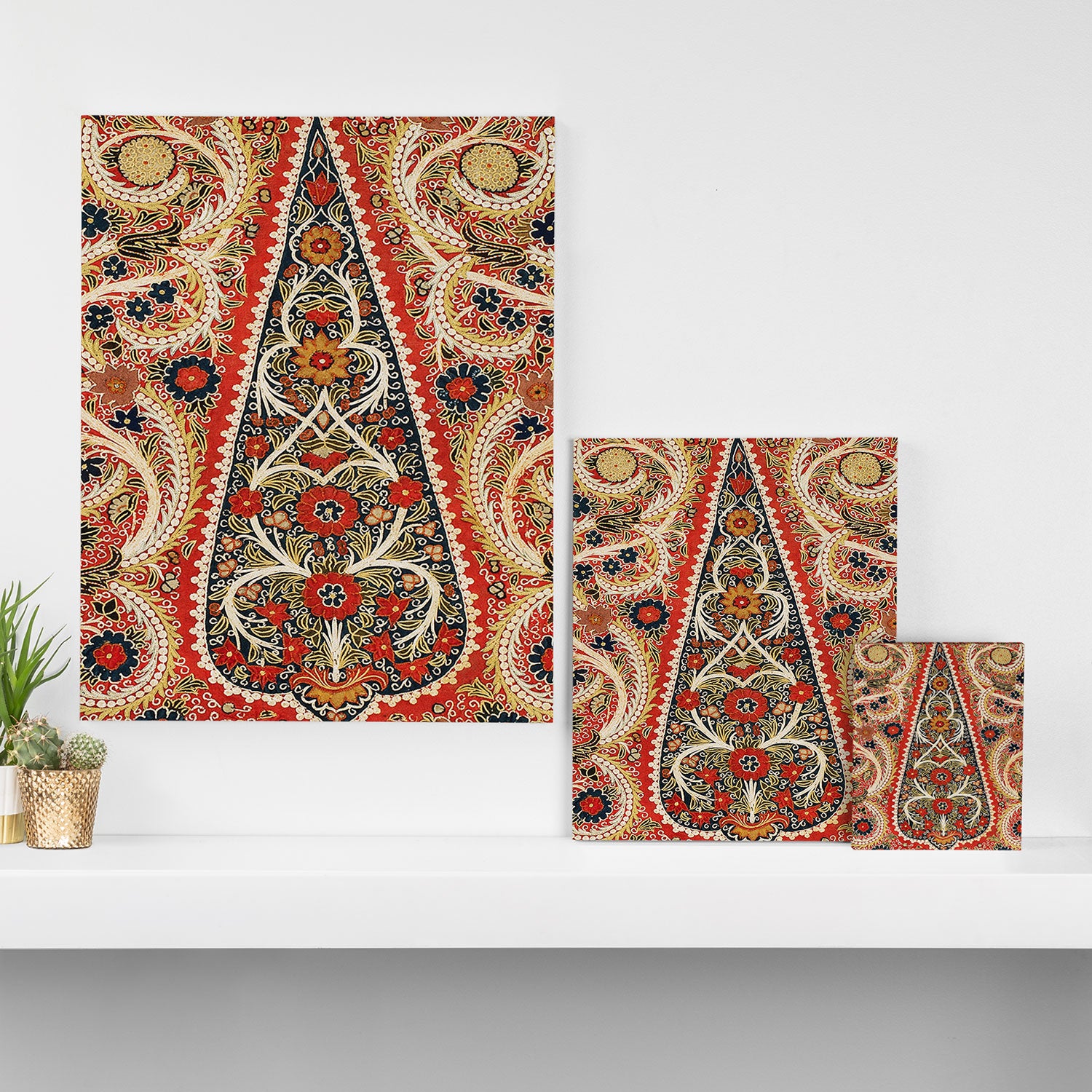 Rasht  Antique North Persian Embroidery Print Canvas Print Gallery Image 3