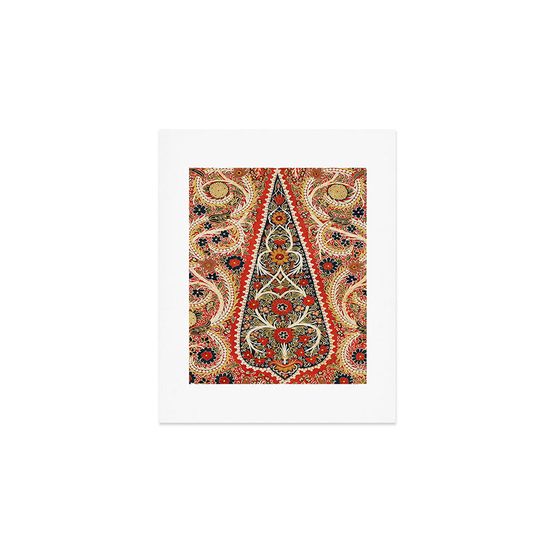 Rasht  Antique North Persian Embroidery Print Art Print Gallery Image 1