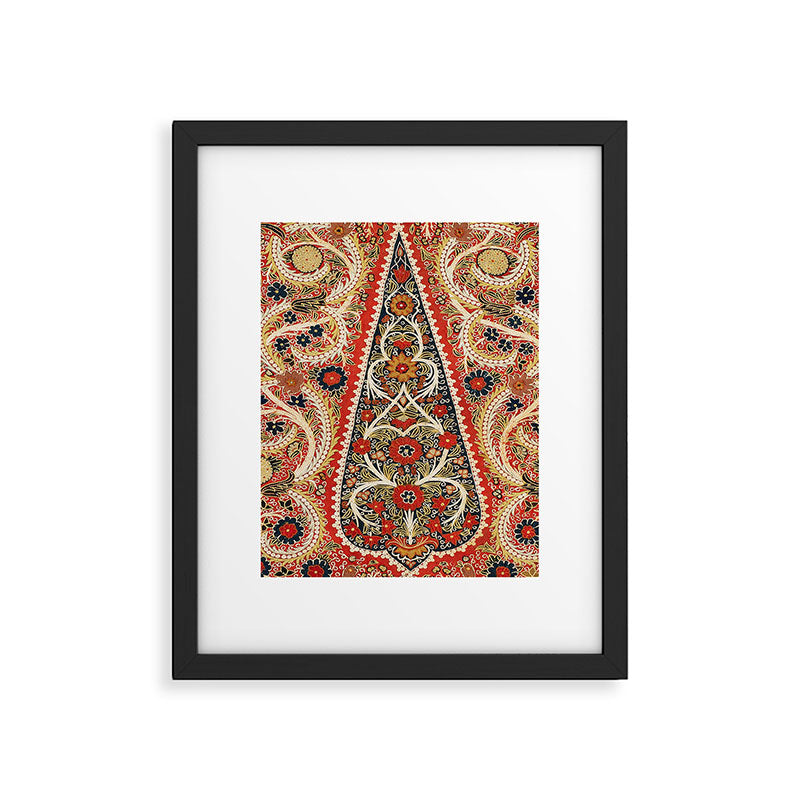 Rasht  Antique North Persian Embroidery Print Framed Art Print Gallery Image 4