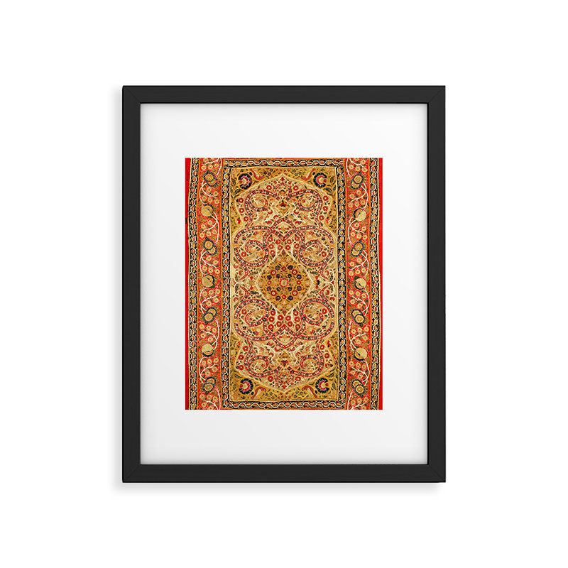 Rasht  Antique North Persian Floral Embroidery Print Framed Art Print Gallery Image 4