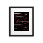 Red Black White Abstract Modern Vector Art Framed Art Print Gallery Image 4