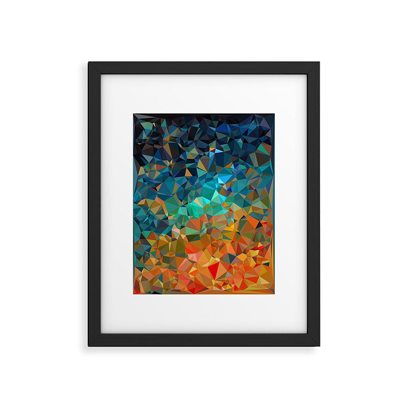 Red Blue Gold Low Poly Abstract Art Framed Art Print Gallery Image 4