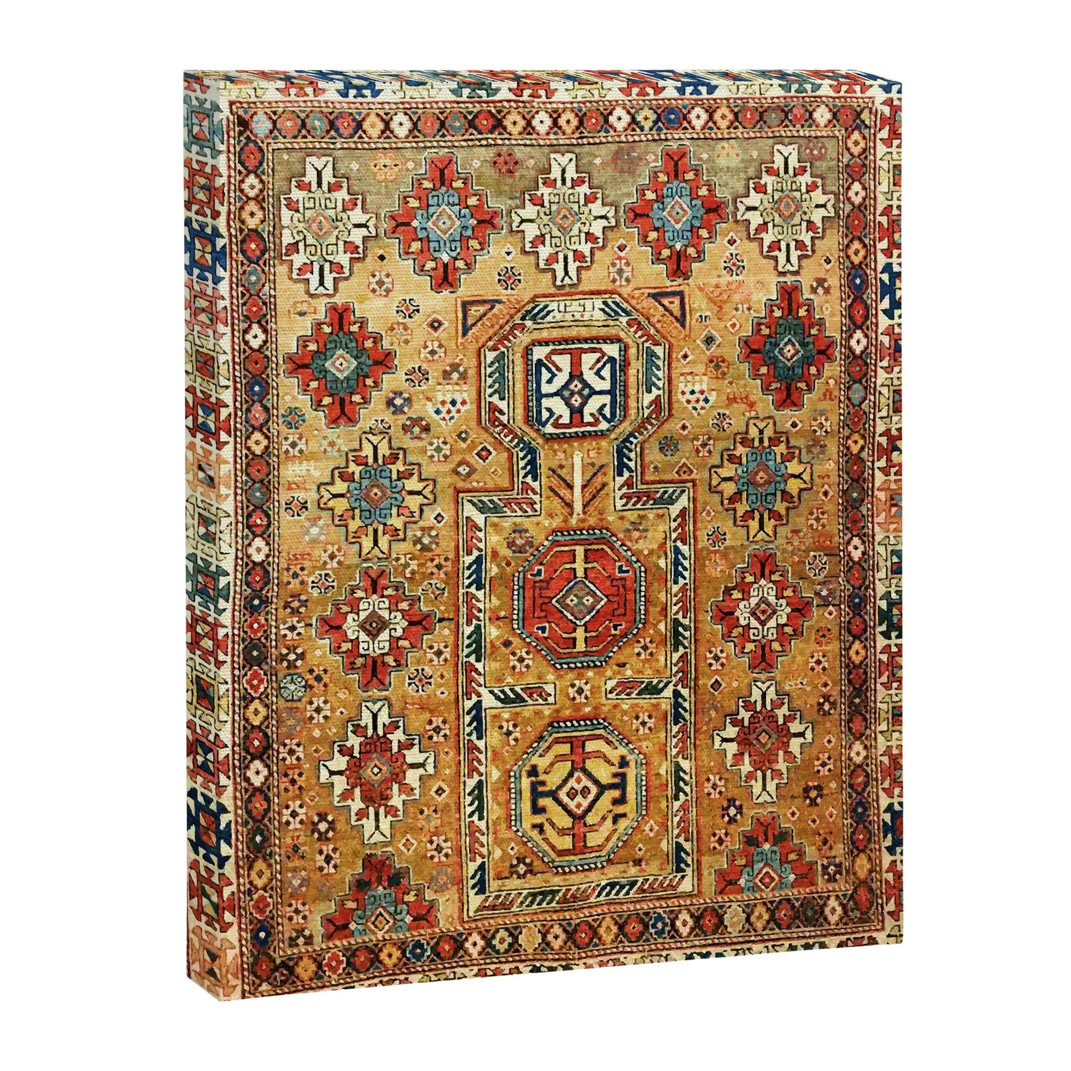 Red Gold Antique Persian Rug Print Canvas Print Gallery Image 3