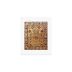 Red Gold Antique Persian Rug Print Art Print Gallery Image 1