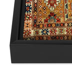 Red Gold Antique Persian Rug Print Framed Canvas Print Gallery Image 3