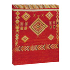 Red Gold Geometric Antique Moroccan Rug Print Canvas Print Gallery Image 3