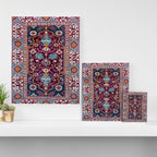 Romanian  Antique  Double Niche Carpet Print Canvas Print Gallery Image 3