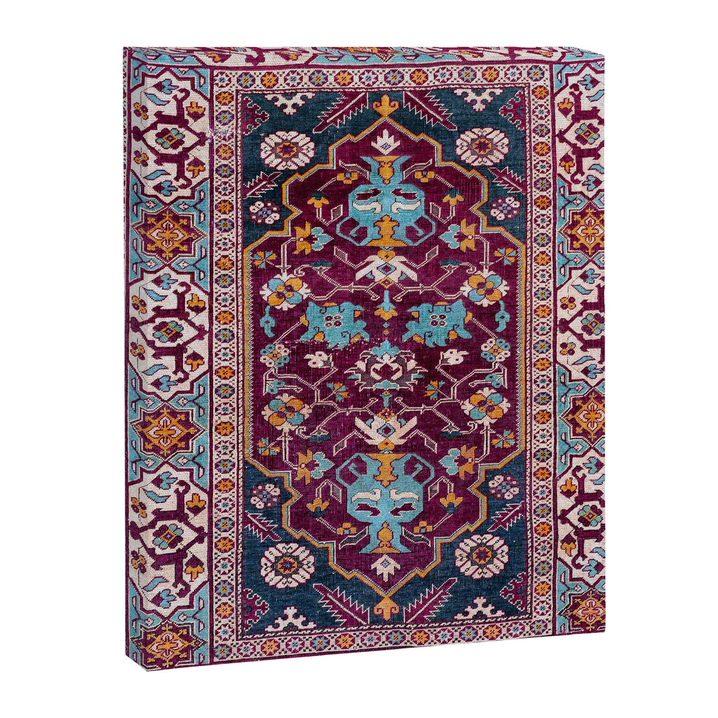 Romanian  Antique  Double Niche Carpet Print Canvas Print Gallery Image 3