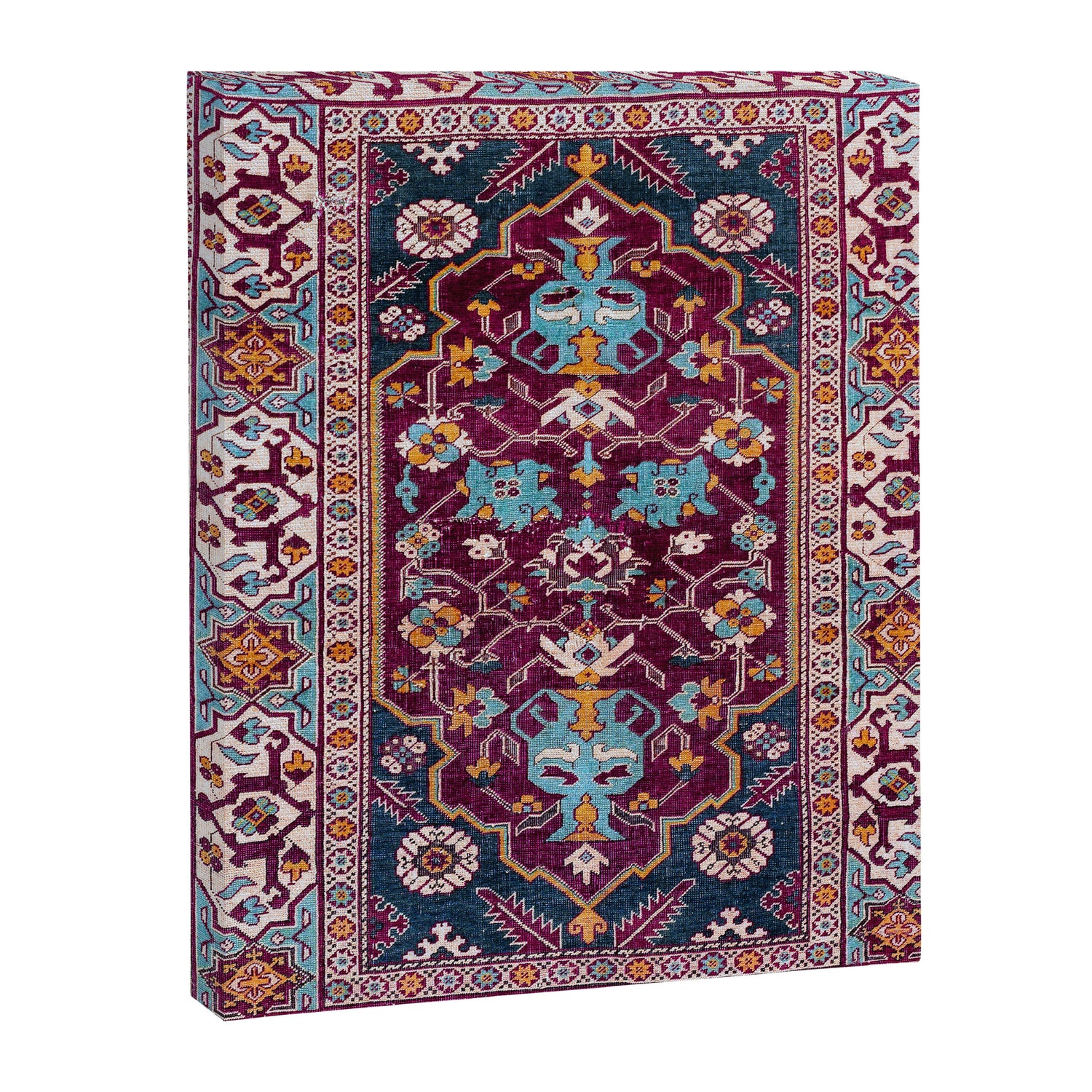 Romanian  Antique  Double Niche Carpet Print Canvas Print Gallery Image 3