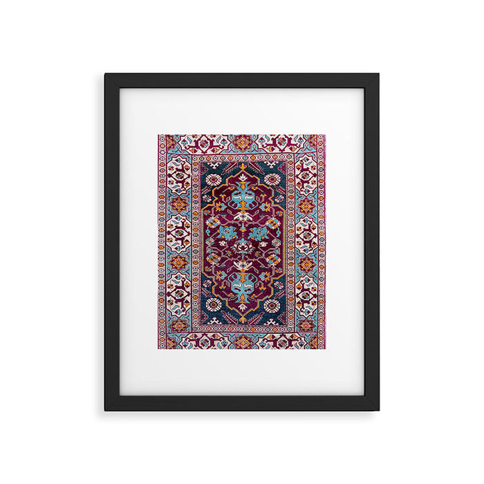 Romanian  Antique  Double Niche Carpet Print Framed Art Print Gallery Image 1
