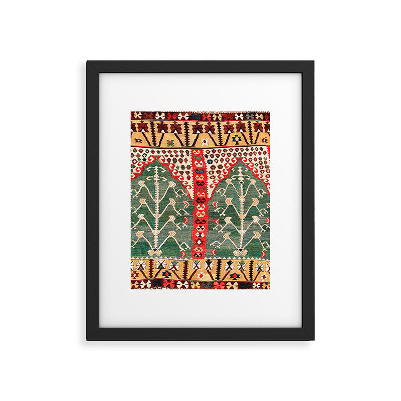 Saf Gümüshane Northeast Anatolian Kilim Print Framed Art Print Gallery Image 5