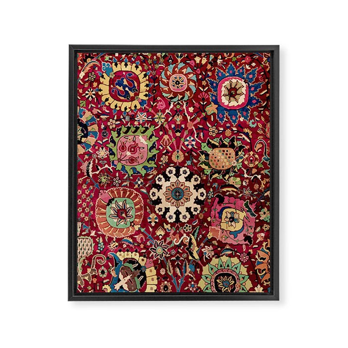 Safavid Carpet Fragment Framed Canvas Print Gallery Image 1