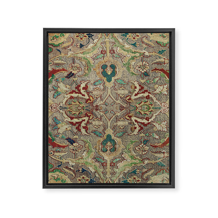 Safavid Dynasty Floral Carpet Framed Canvas Print Gallery Image 1