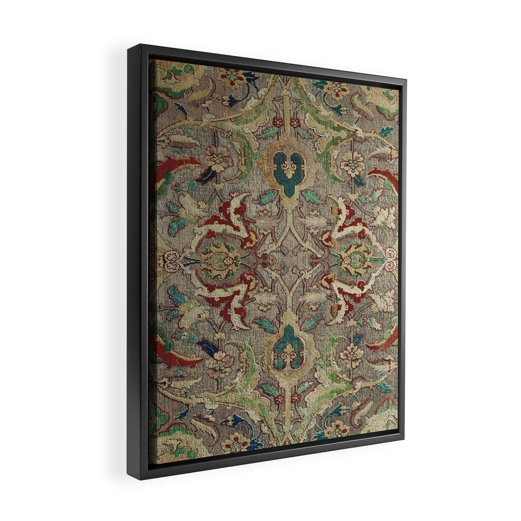 Safavid Dynasty Floral Carpet Framed Canvas Print Gallery Image 2
