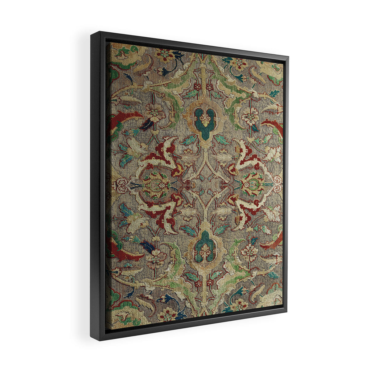 Safavid Dynasty Floral Carpet Framed Canvas Print Gallery Image 2
