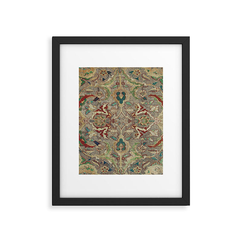 Safavid Dynasty Floral Carpet Framed Art Print Gallery Image 5