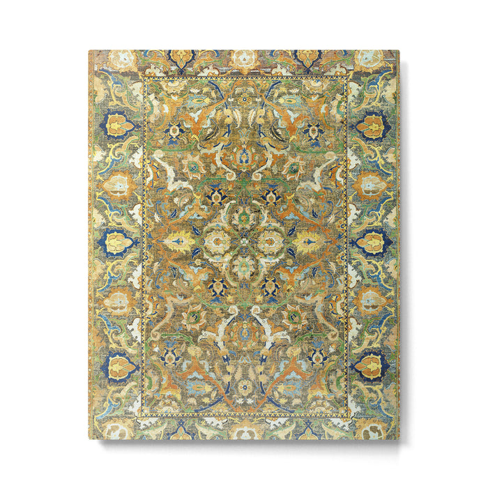 Safavid 'Polonaise' 17th Century Persian Carpet Print Metal Print Gallery Image 1
