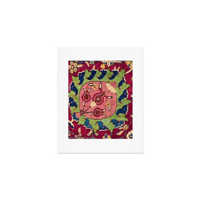 Safavid Rug Detail Abstract Low Poly Geometric Vector Art Art Print Gallery Image 1