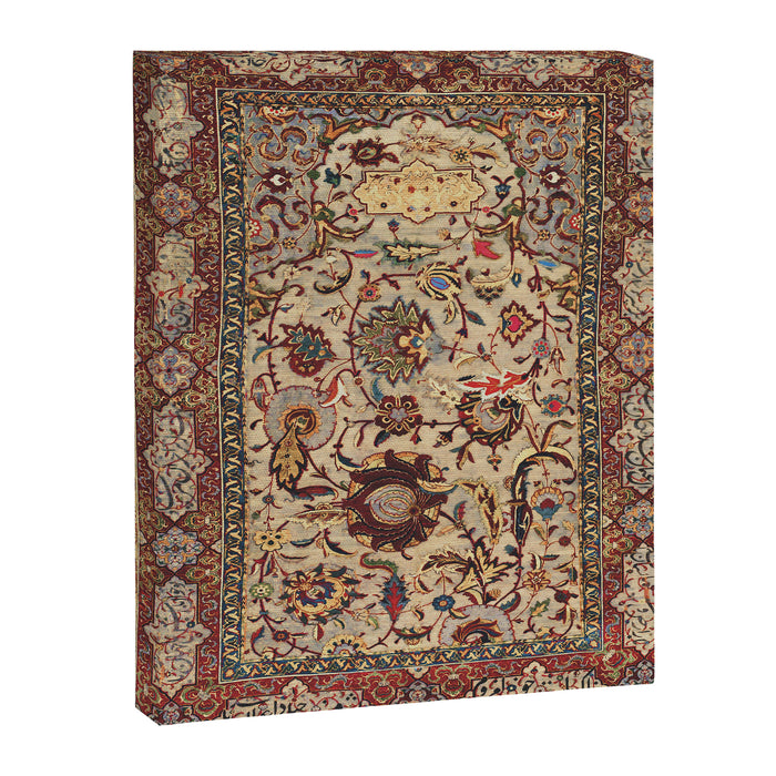 Safavid Silk Metal-Thread Persian Rug Print Canvas Print Gallery Image 1