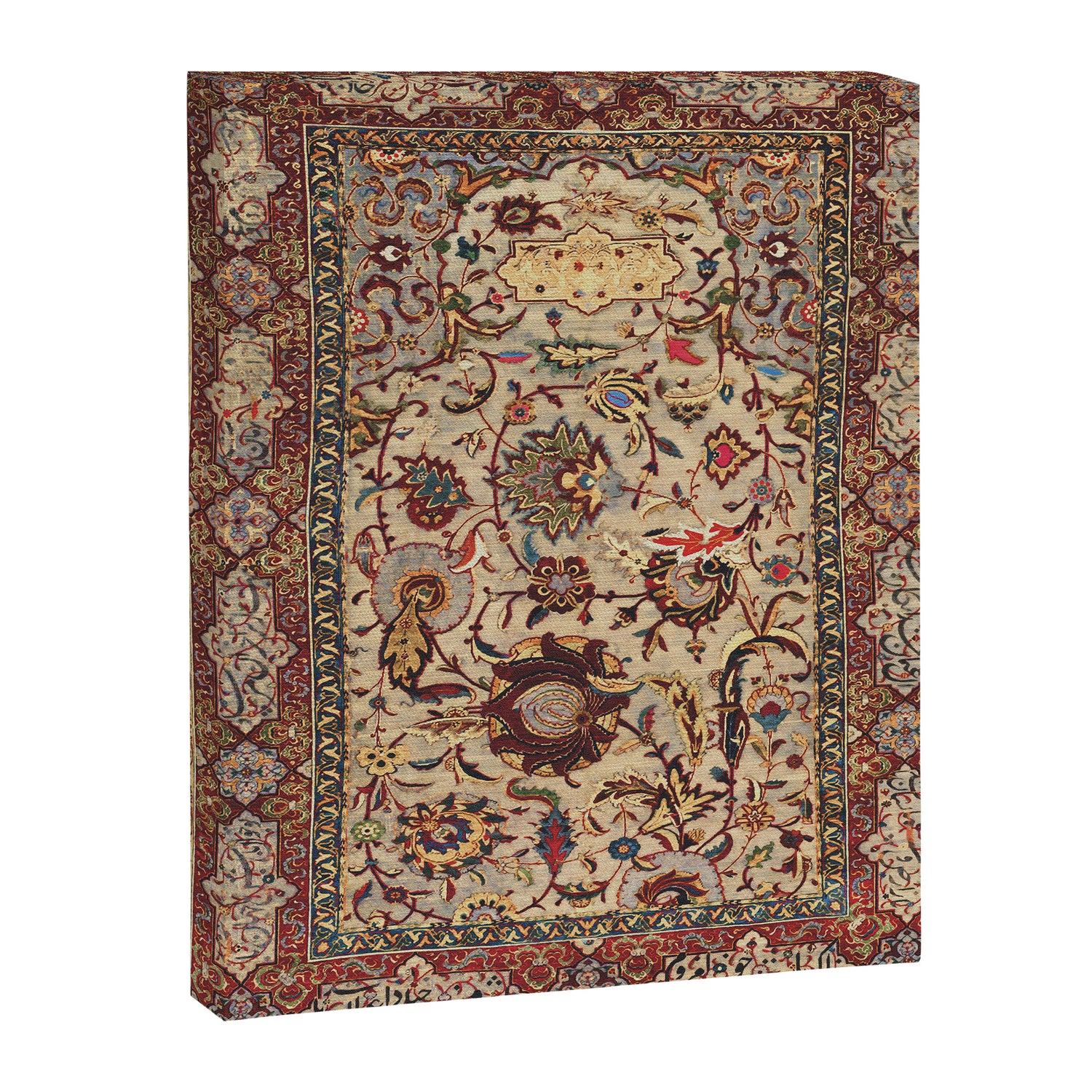 Safavid Silk Metal-Thread Persian Rug Print Canvas Print Gallery Image 3