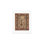 Safavid Silk Metal-Thread Persian Rug Print Art Print Gallery Image 1
