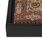Safavid Silk Metal-Thread Persian Rug Print Framed Canvas Print Gallery Image 3