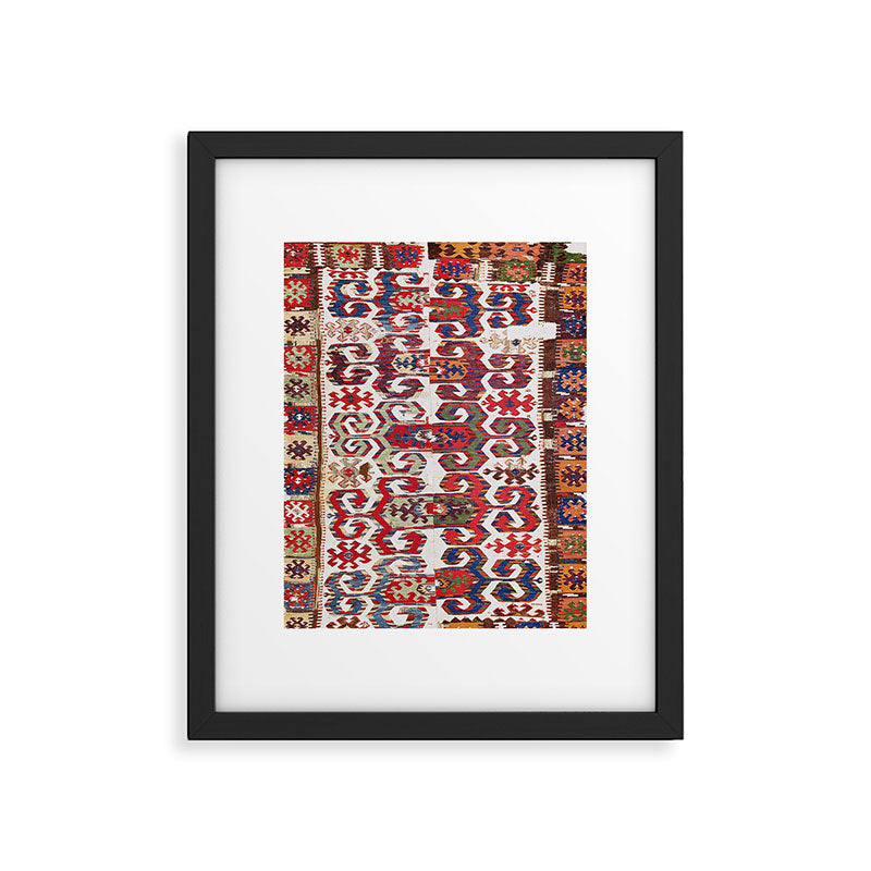 Saçikara Antique Tribal Turkish Kilim Framed Art Print Gallery Image 5