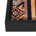 Salé  Antique Morocco North African Flatweave Rug Print Framed Canvas Print Gallery Image 3