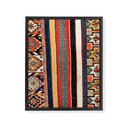 Salé  Antique Morocco North African Flatweave Rug Print Framed Canvas Print Gallery Image 3