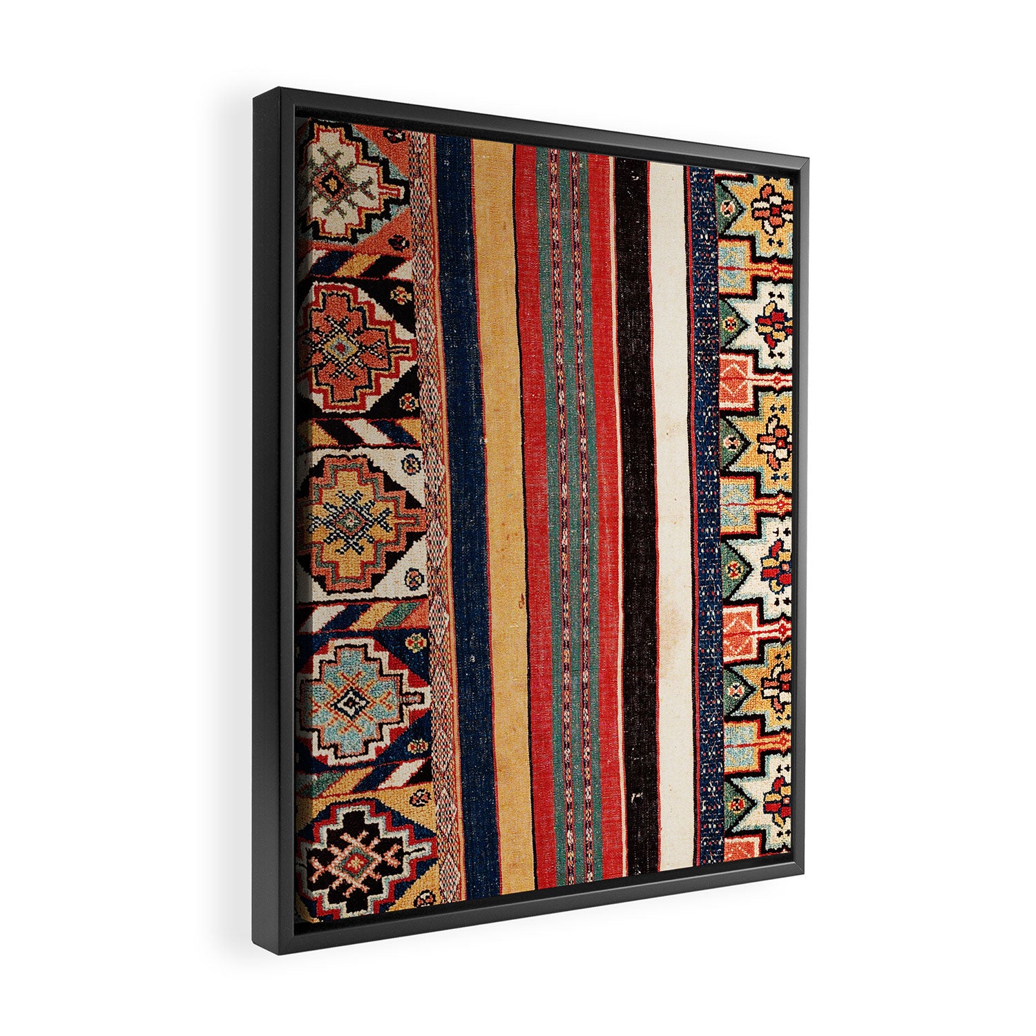 Salé  Antique Morocco North African Flatweave Rug Print Framed Canvas Print Gallery Image 2