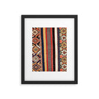 Salé  Antique Morocco North African Flatweave Rug Print Framed Art Print Gallery Image 5