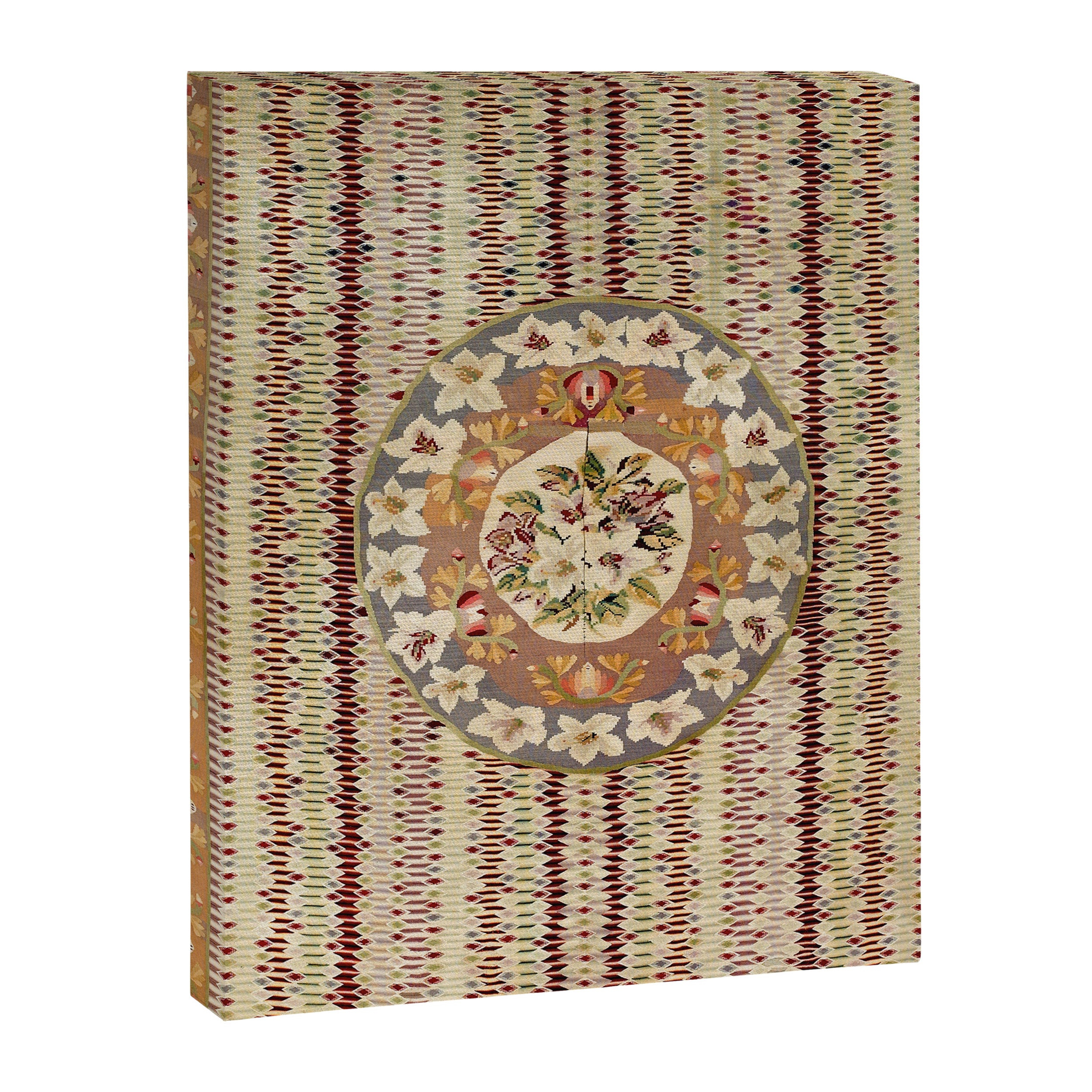 Saltillo North Mexican Serape Floral Blanket Print Canvas Print Gallery Image 6