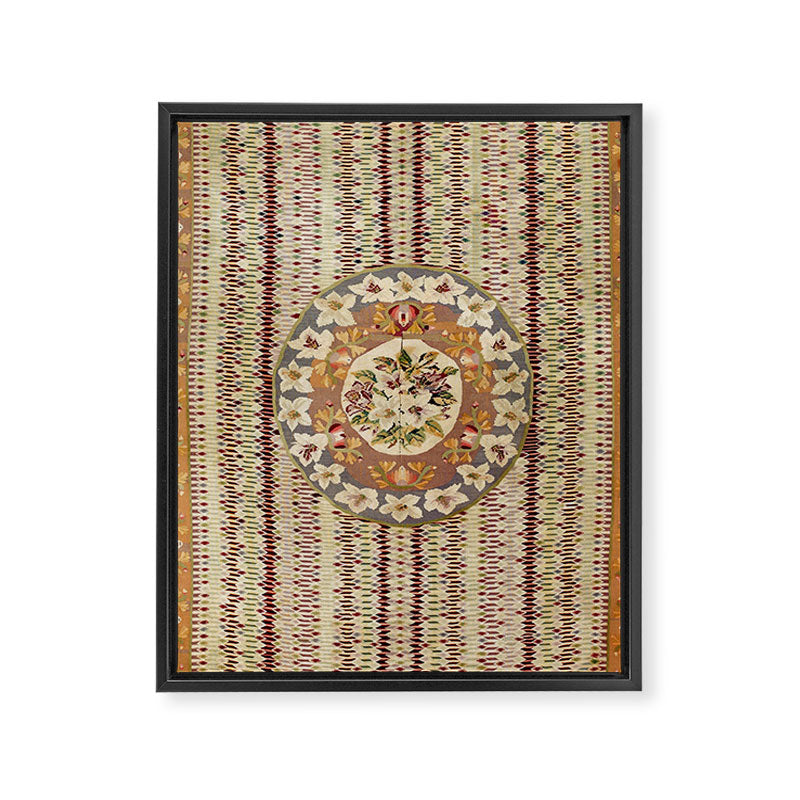 Saltillo North Mexican Serape Floral Blanket Print Framed Canvas Print Gallery Image 6