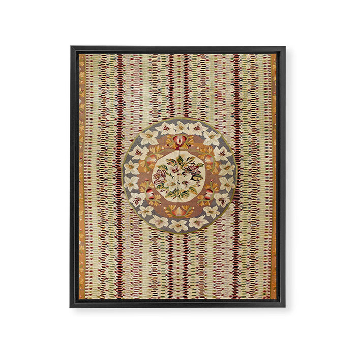Saltillo North Mexican Serape Floral Blanket Print Framed Canvas Print Gallery Image 1
