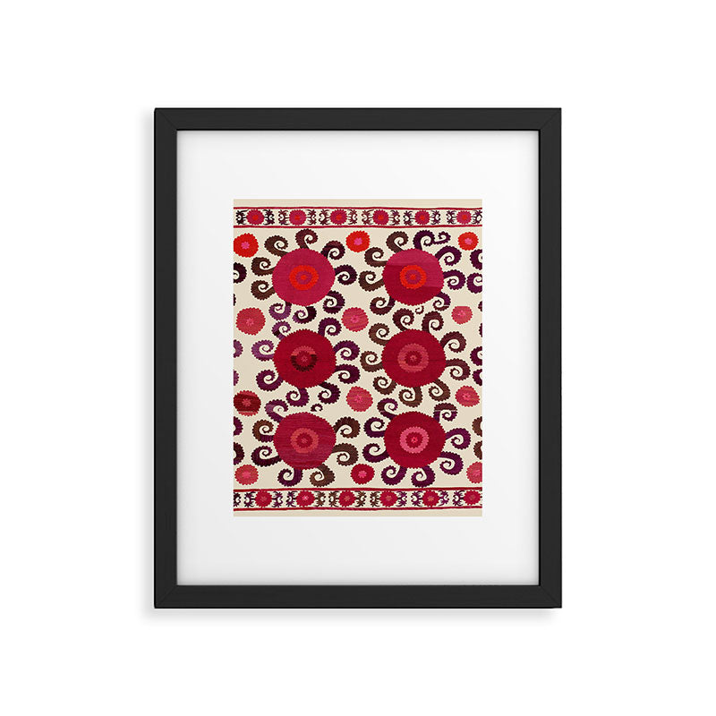 Samarkand  Southwest Uzbekistan Suzani Embroidery Print Framed Art Print Gallery Image 5
