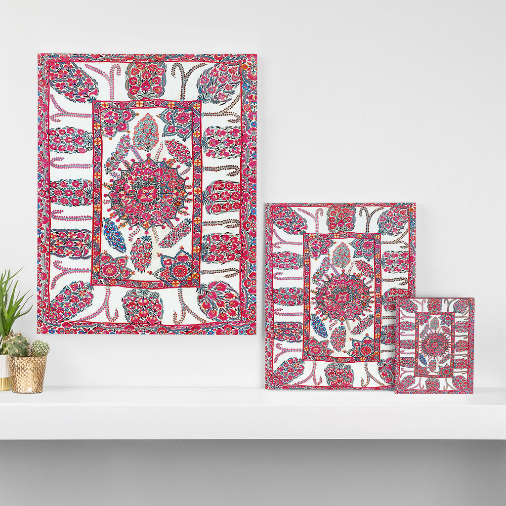 Samarkand Suzani  Antique Uzbekistan Embroidery Print Canvas Print Gallery Image 3