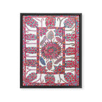 Samarkand Suzani  Antique Uzbekistan Embroidery Print Framed Canvas Print Gallery Image 3