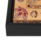 Samarkand Suzani  Antique Uzbekistan Rug Print Framed Canvas Print Gallery Image 3