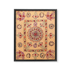 Samarkand Suzani  Antique Uzbekistan Rug Print Framed Canvas Print Gallery Image 3