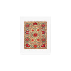 Samarkand Suzani Bokhara Uzbekistan Floral Embroidery Print Art Print Gallery Image 1