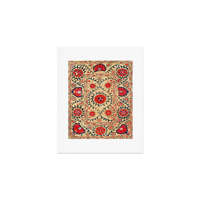 Samarkand Suzani Bokhara Uzbekistan Floral Embroidery Print Art Print Gallery Image 1